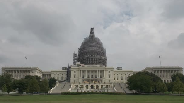 Exterior Capitólio Norte Americano Está Processo Renovação Washington — Vídeo de Stock