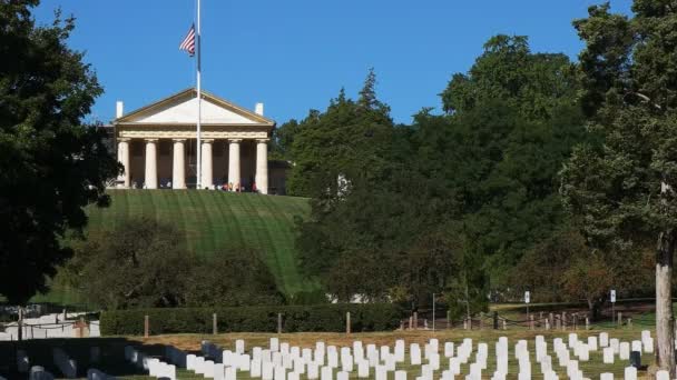 Vista Perto Casa Arlington Terrenos Cemitério Arlington Washington — Vídeo de Stock