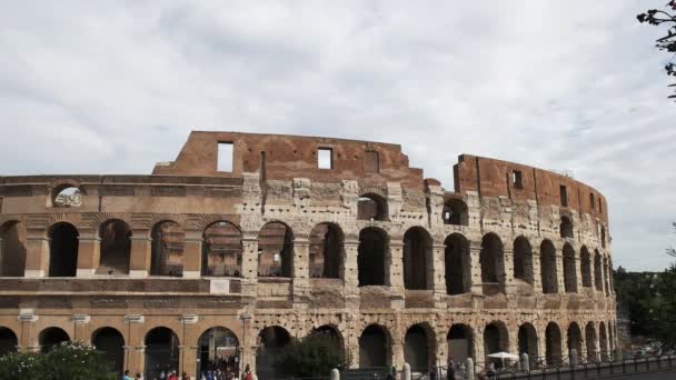 Exteriör Colosseum Rom Känd Arena För Gladiatorspel — Stockvideo