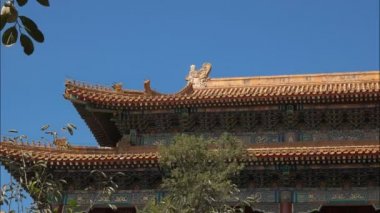 Yasak Şehir, beijing Çin çatı bir bölümünün yakın çekim