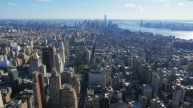 new York'ta bina empire state gözlem güverteden alt manhatten görünümünü
