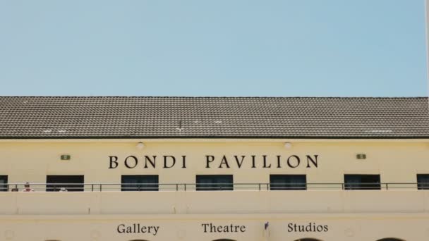 Сидней Австралия Января 2016 Закрытый Вид Павильон Пляже Бонди Самом — стоковое видео