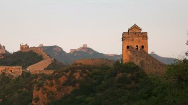 sol kaydırma Çin Seddi jinshanling gün batımında, fotoğrafını