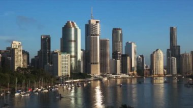 brisbane sabah panning atış, avustralya queensland başkenti, kanguru noktasından