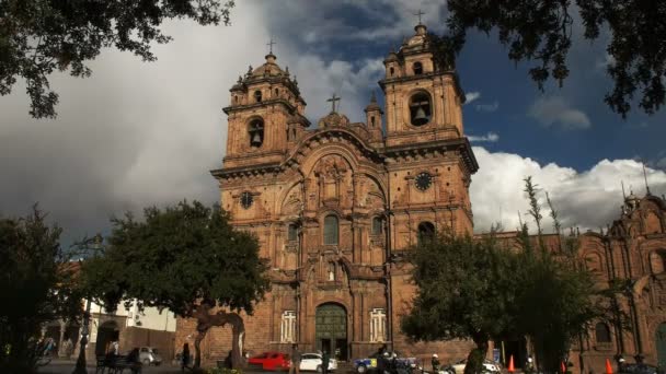 Cusco Perú Junio 2016 Iglesia Jesuita Sociedad Jesús Cusco Enmarcada — Vídeos de Stock
