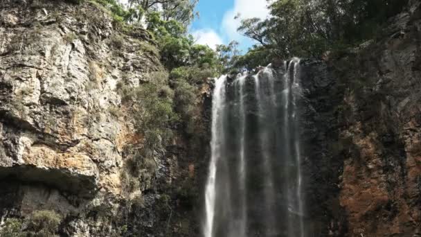 Top Purlingbrook Waterfall Gold Coast Hinterland — Stock Video