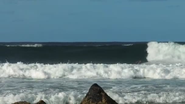 Coolangatta Queensland Australia March 2016 Male Surfer Performs Front Side — стоковое видео