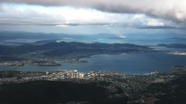 Por Tarde Toma Hobart Capital Tasmania Wellington — Vídeos de Stock