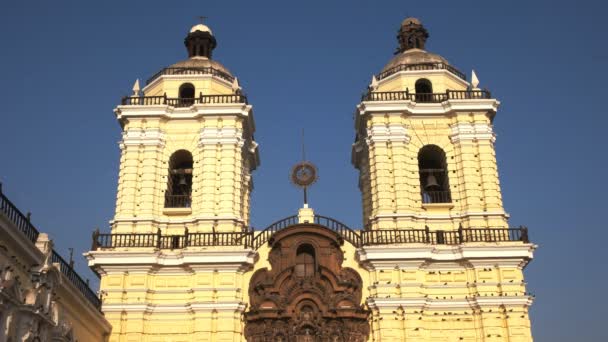 Lima Perú Junio Junio 2016 Basculación Del Monasterio San Francisco — Vídeo de stock