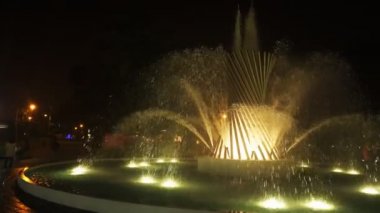 gece saat Lima, peru hayat Çeşmesi görüntüsünü kaydırma