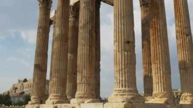 zeus atina tapınağında akropolis öğleden sonra çekim