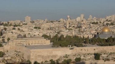 kudüs'te mt zeytin tapınak montaj geniş görünümü