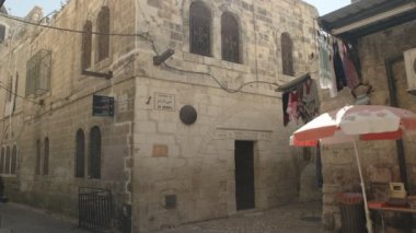 Kudüs 'te Via Dolorosa geniş çekim