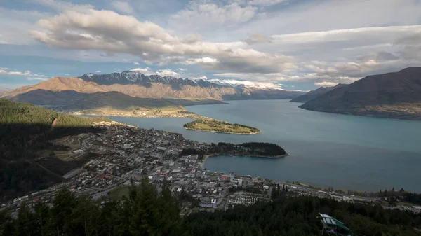 Pomeriggio vista da skyline a Queenstown, nsz — Foto Stock