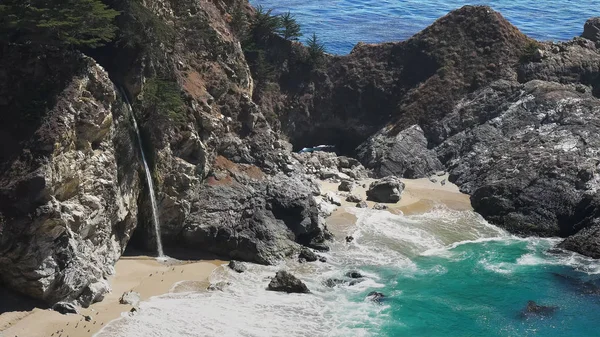 Close up of mcway falls at julia pfeiffer burns state park on the california coast — Stock Photo, Image