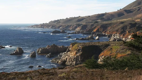 Wide view of soberanes point on the california coast — Stock Photo, Image