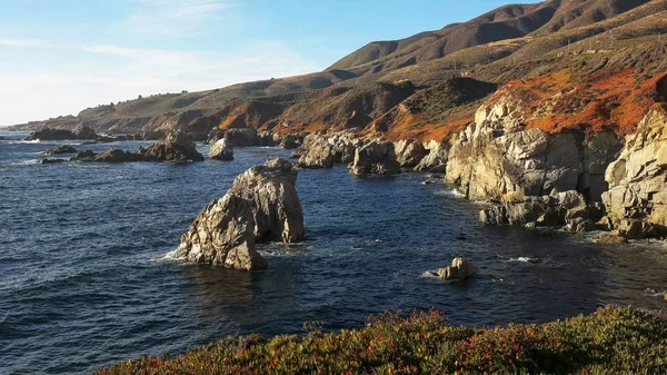 Afternoon shot of soberanes point on highway one along the california coast — Stock Photo, Image