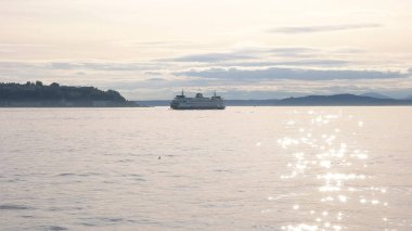 seattle yaklaşan bir puget ses feribot yüksek anahtar atış