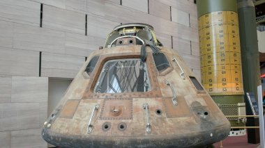 Washington, Dc, ABD - 10 Eylül 2015: Apollo 11 komut modülünün yakından görünümü