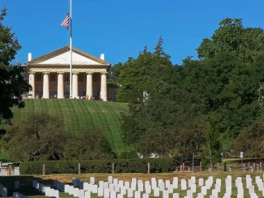 arlington evi ve arlington mezarlığı yakın görünümü