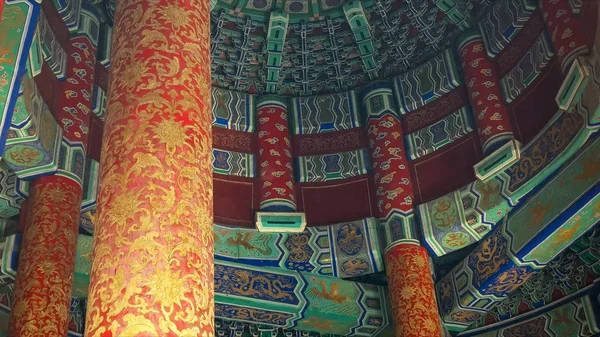 Wnętrze dachu świątyni nieba, Pekin — Zdjęcie stockowe