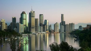 kanguru noktasından brisbane erken sabah görünümü