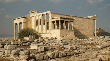atina, Yunanistan'da erechthion geniş açı atış