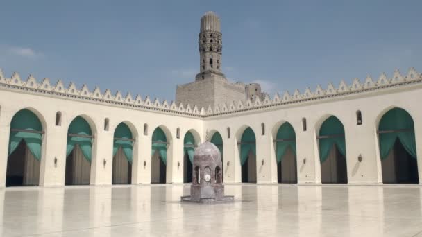 Il cortile della moschea al-hakim a cairo — Video Stock