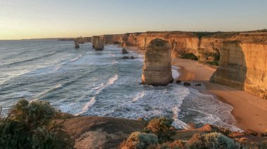 Sunset büyük okyanus yolunda on iki havariler Batı görünümlü vurdu