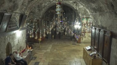 Kudüs, Israil-Eylül, 20, 2016: Kudüs 'te bakire Meryem mezarı giriş