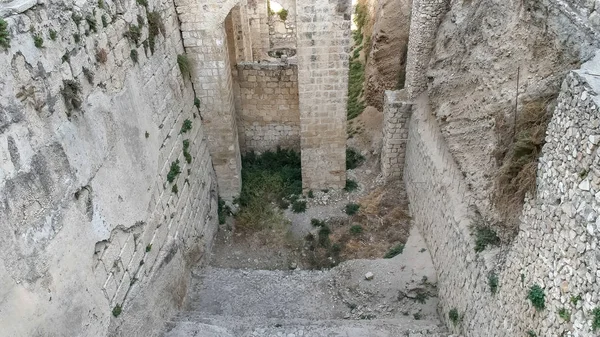 耶路撒冷贝塞达遗址池的特写 — 图库照片