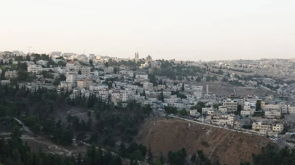 Nachmittagsaufnahme von jerusalem von der haas-promenade in jerusalem — Stockfoto