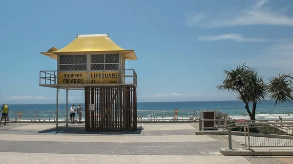 Lifeguard tower at surfers paradise in queensland, australia Royalty Free Stock Images