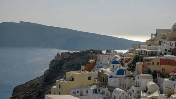 Tagesaufnahme von Gebäuden in oia, Santorini — Stockfoto
