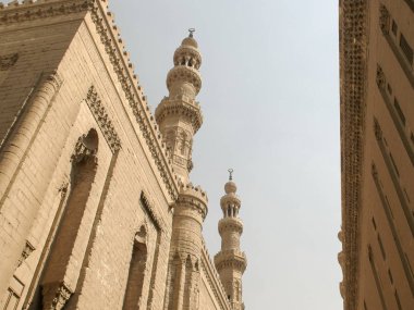 Kahire'de Sultan Hasan Camii minareleri, mısır