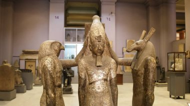 CAIRO, EGYPT - EPTEMBER, 26, 2016: Kahire 'deki Ramses III Heykeli