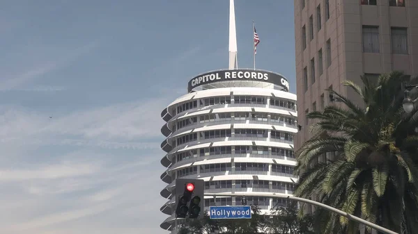 LOS ANGELES, USA 19 marca 2017: bliski strzał rekordów Kapitolu w Los Angeles — Zdjęcie stockowe