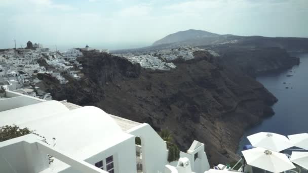Pan z Imerovigli do Firy na wyspie Santorini — Wideo stockowe