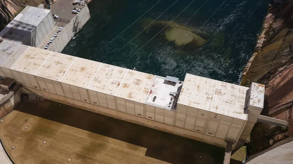 High shot of glen canyon dam power station in page, az — Stock Photo, Image