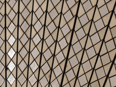 SYDNEY, AUSTRALYA - 31 Mayıs 2017: Sydney opera binasındaki seramik fayansları kapatın