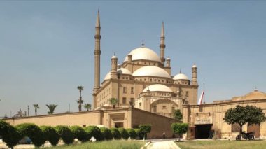 Kahire'de alabaster camii sabah görünümü, mısır