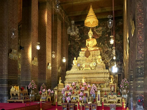 Szentelési terem wat pho templom Bangkok — Stock Fotó