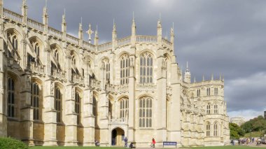 Londra, İngiltere. 4 Ekim 2017 'de Windsor Kalesi' ndeki St. George Şapeli 'nin çekimleri.