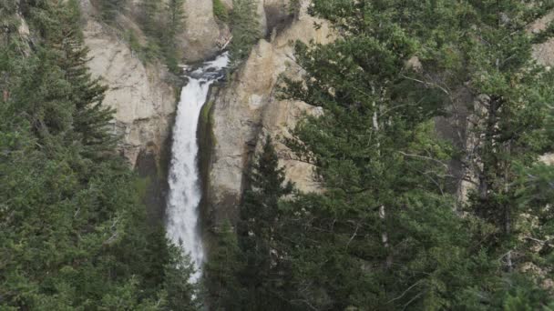 イエローストーン国立公園のタワーの落下のスローモーションショット — ストック動画
