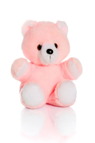 Cute Pink Teddy Bear Child Cuddle — Stock Photo, Image