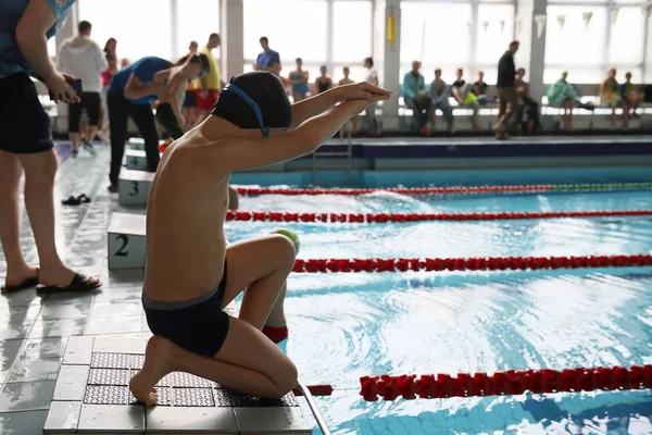 Concurso Natación Escolar Para Estudiantes —  Fotos de Stock