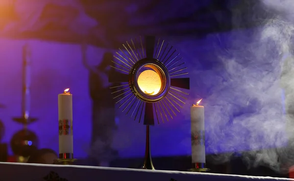 Obřad Kostele Vydání Monstrance — Stock fotografie