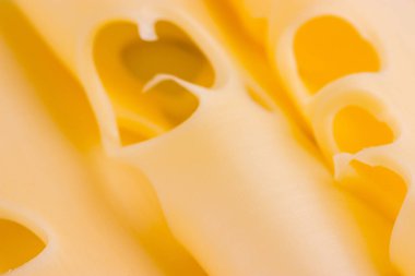 Peynir dilimleri kapatın. Sarı peynir arka plan