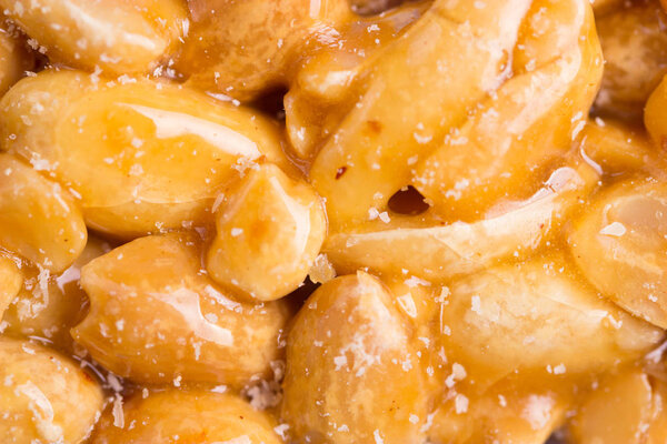 Picture of a candy. peanut close up