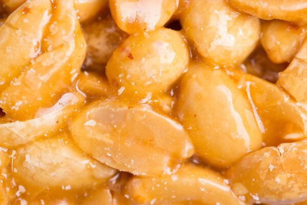 Picture of a candy. peanut close up